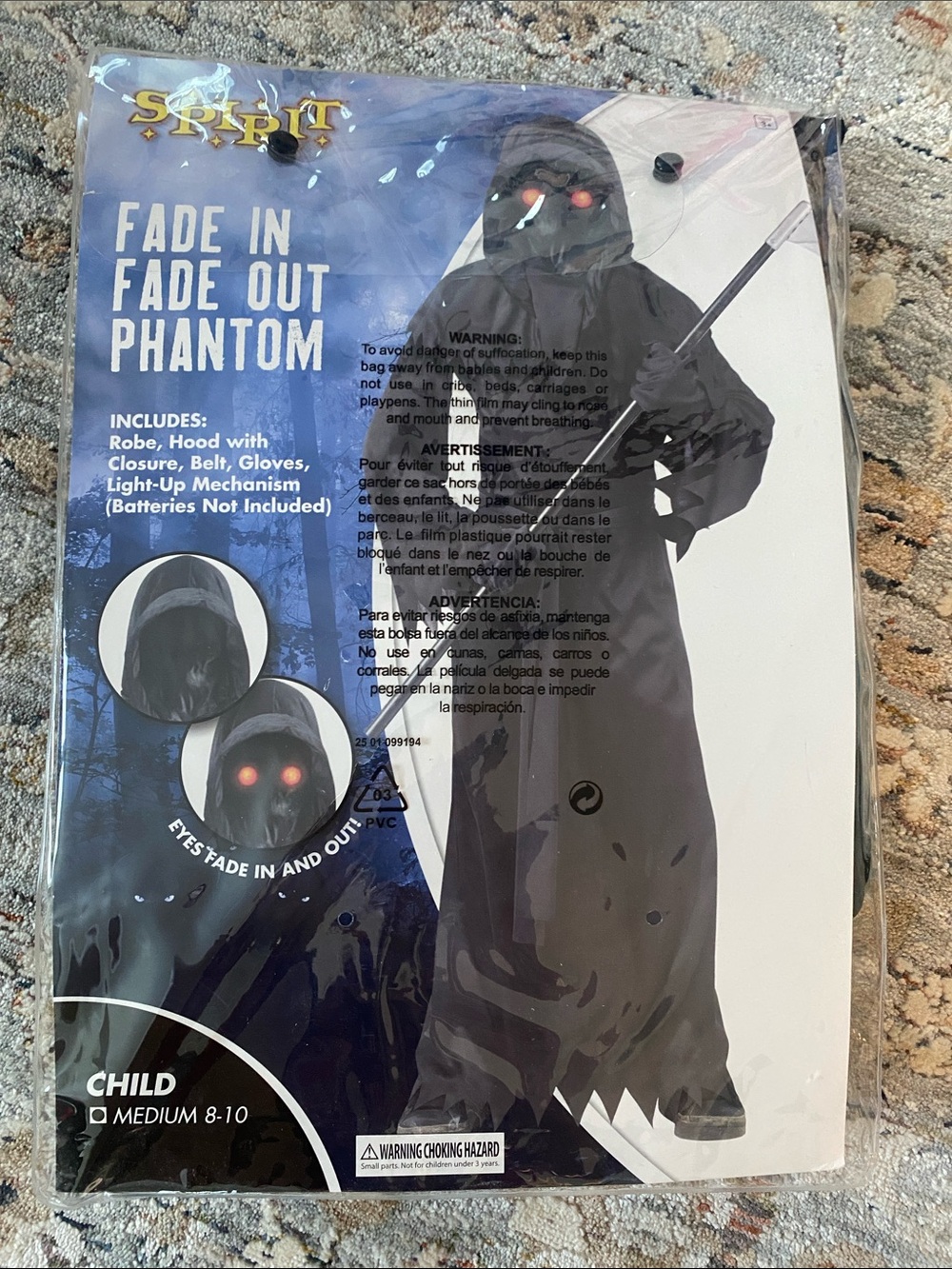 Spirit Fade In Fade Out Phantom Costume - Black